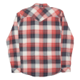 LEVI S Shirt Red Check Long Sleeve Mens S For Discount