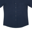 BIAGGINI Plain Shirt Blue Short Sleeve Mens S For Discount