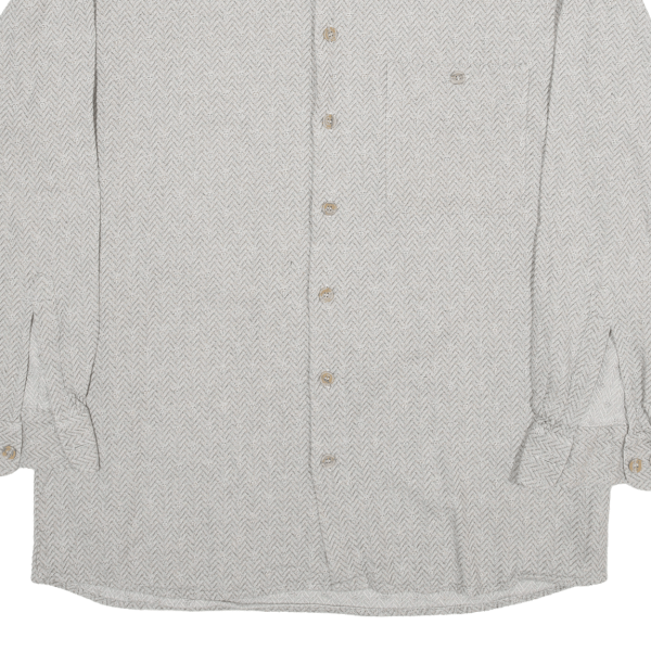 Plain Shirt Grey Long Sleeve Mens M For Discount