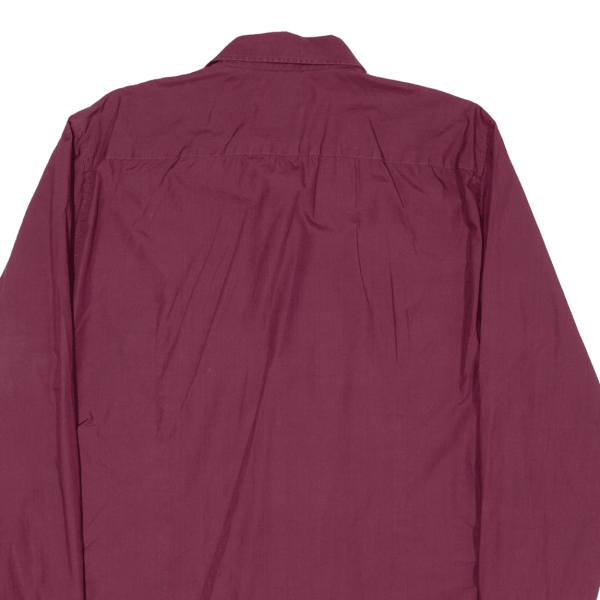 JOOP! Slim Fit Plain Shirt Maroon Long Sleeve Mens XL Cheap