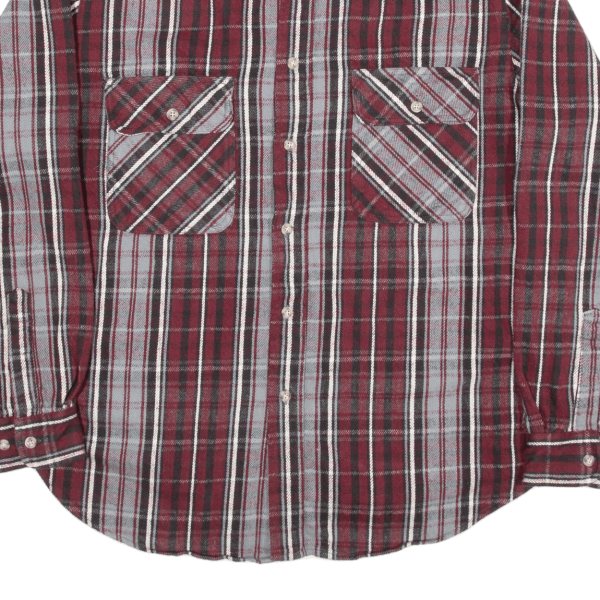 LAKE N TRAIL Flannel Shirt Red Check Long Sleeve Mens L Online Sale