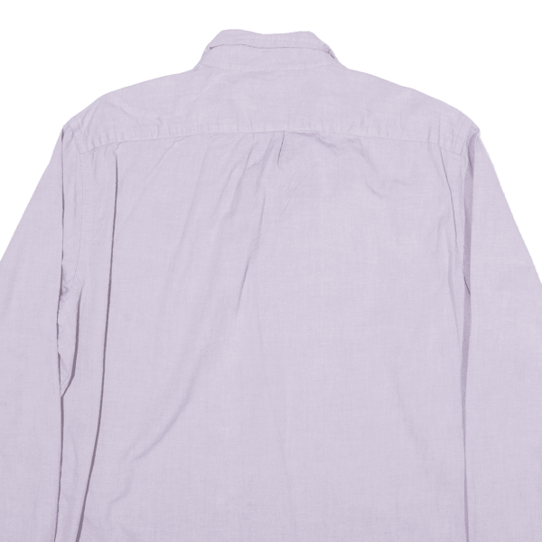 J CREW Plain Shirt Purple Long Sleeve Mens L Fashion