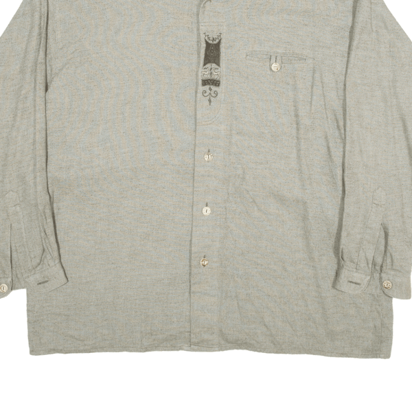 IMPERIAL Plain Shirt Grey Long Sleeve Mens XL Online Hot Sale