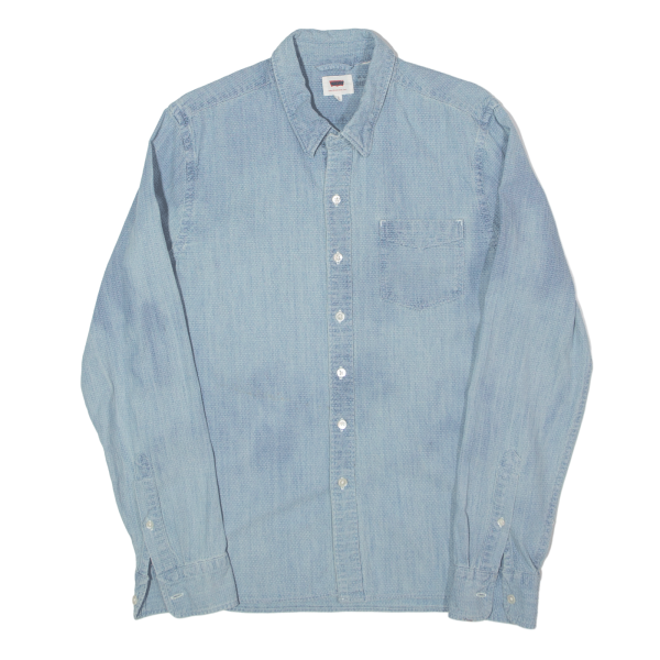 LEVI S Denim Shirt Blue Long Sleeve Mens S Online Sale