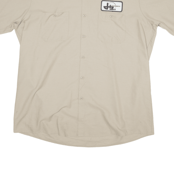 RED KAP Worker Shirt Beige Short Sleeve Mens XL Supply