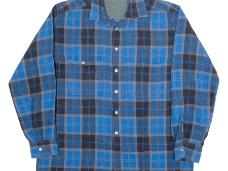 OUT BACK Shirt Beige Check Long Sleeve Mens M Discount