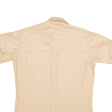 PERMA-PRESS Plain Shirt Beige Nylon Short Sleeve Mens M Cheap