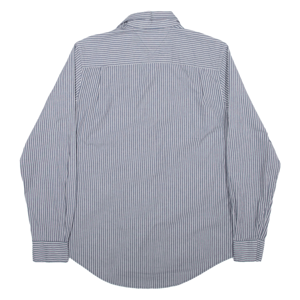 TOMMY HILFIGER Shirt Grey Pinstripe Long Sleeve Mens S For Cheap