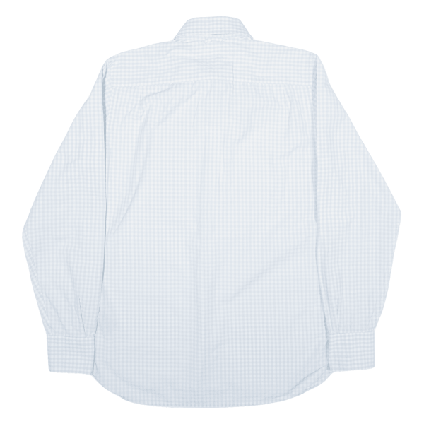 TOMMY HILFIGER Shirt Blue Gingham Long Sleeve Mens S Cheap