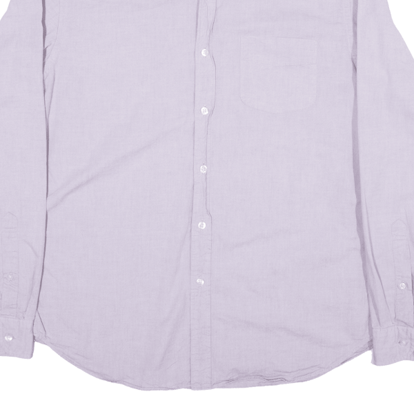 J CREW Plain Shirt Purple Long Sleeve Mens L Fashion