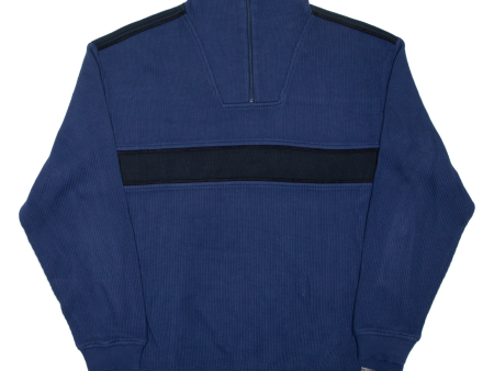 BRAX Jumper Blue Tight Knit 1 4 Zip Mens XL For Sale