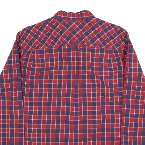 TOMMY HILFIGER Shirt Red Check Long Sleeve Mens L Fashion