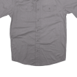 WRANGLER Stretch Plain Shirt Grey Short Sleeve Mens S For Cheap