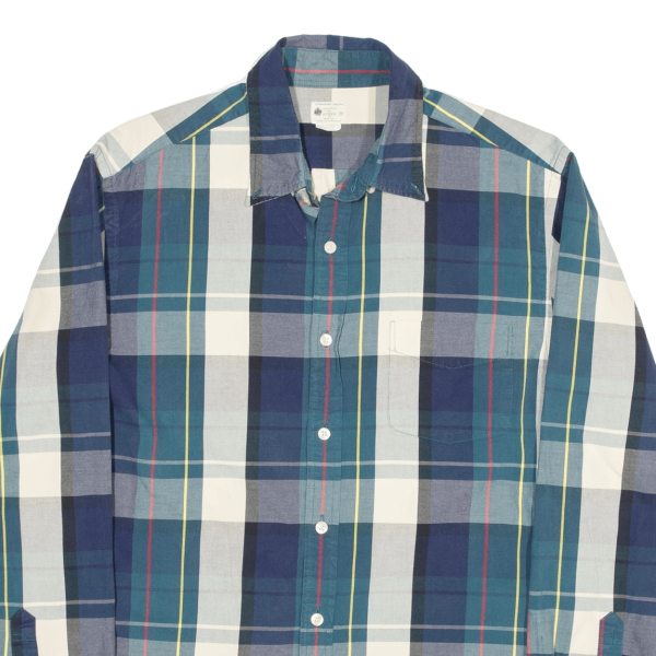 J. CREW Shirt Blue Check Long Sleeve Mens M Sale