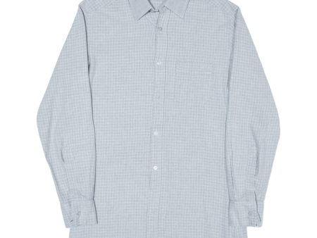 FRAPPANT Shirt Blue Check Long Sleeve Mens S on Sale