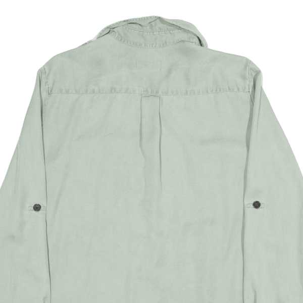 ZARA Plain Shirt Green Long Sleeve Womens L For Sale