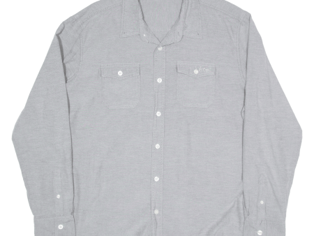 LEE Plain Shirt Grey Long Sleeve Mens XL For Discount