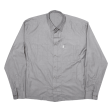 G.Y.W. Plain Shirt Grey Long Sleeve Mens XL Cheap