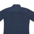 BIAGGINI Plain Shirt Blue Short Sleeve Mens S For Discount