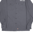 RED KAP Worker Shirt Grey Long Sleeve Mens S Online now