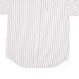 BOSSINI Shirt White Striped Short Sleeve Mens M Cheap