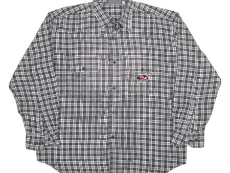 SWISS OLYMPIC COLLECTION Flannel Shirt Black Check Long Sleeve Mens XL Online