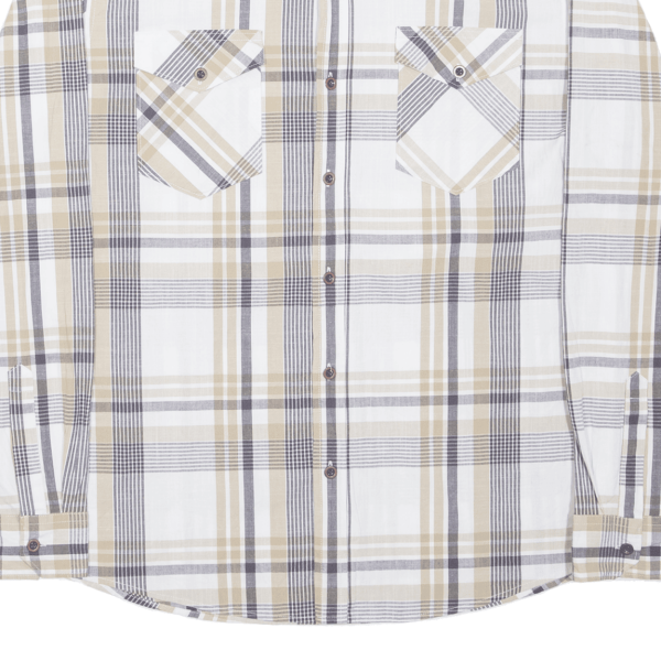 WRANGLER Shirt White Plaid Long Sleeve Mens L For Sale