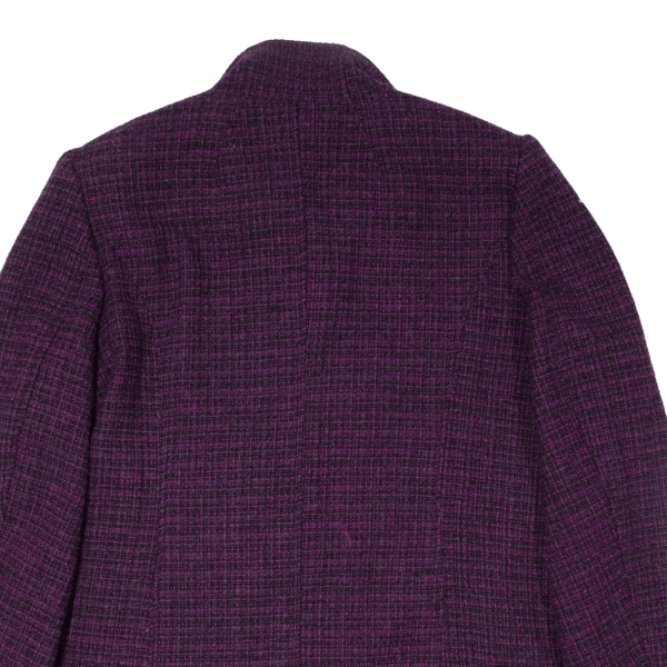 M COLLECTION Jacket Purple Wool Womens XL For Sale