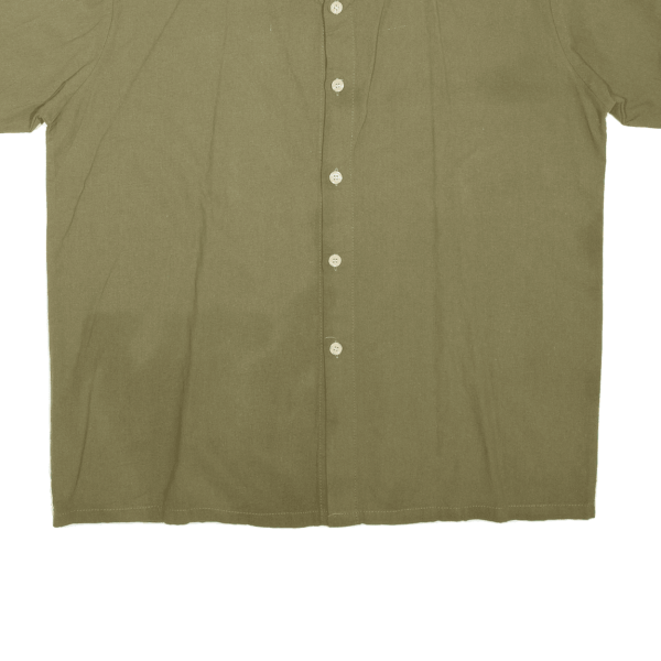 Plain Shirt Green Short Sleeve Mens XL Online Hot Sale