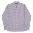 TOMMY HILFIGER Shirt Purple Check Long Sleeve Mens XL For Sale