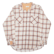 HABAND Shirt Beige Plaid Long Sleeve Mens L Supply