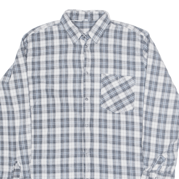 Shirt Blue Check Long Sleeve Mens L Supply