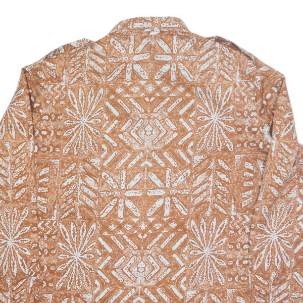 Shirt Brown Crazy Pattern Long Sleeve Mens M Online now