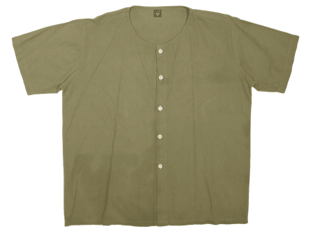 Plain Shirt Green Short Sleeve Mens XL Online Hot Sale