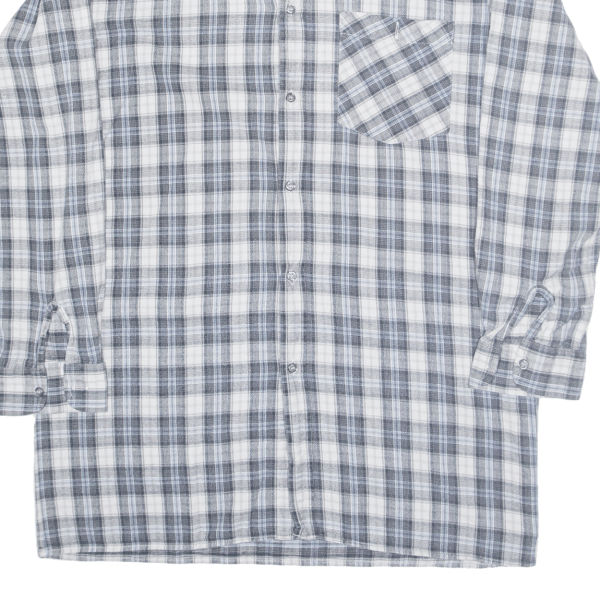 Shirt Blue Check Long Sleeve Mens L Supply