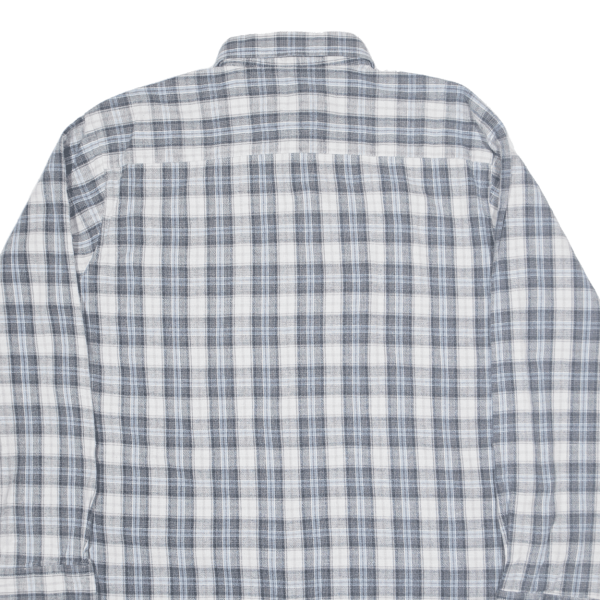 Shirt Blue Check Long Sleeve Mens L Supply