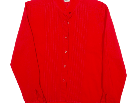 YVES DE VALERE Plain Shirt Red Long Sleeve Womens M For Discount