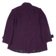 M COLLECTION Jacket Purple Wool Womens XL For Sale