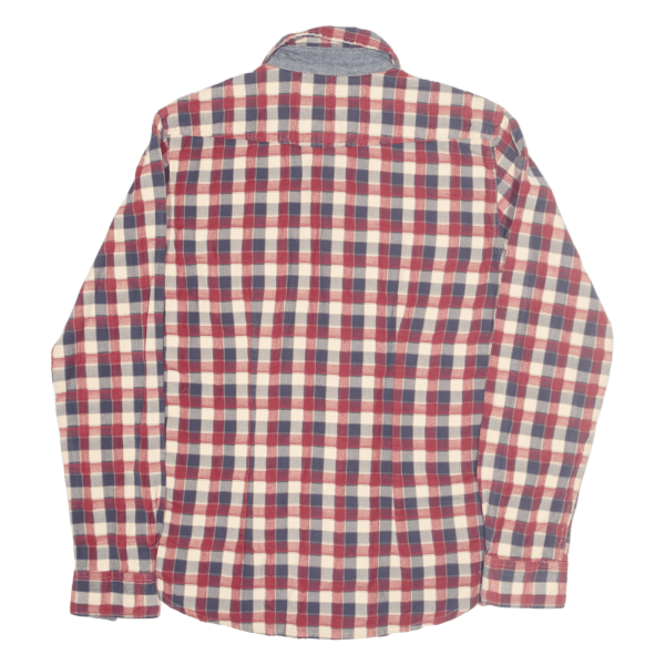 PEPE JEANS Shirt Red Check Long Sleeve Mens S Fashion