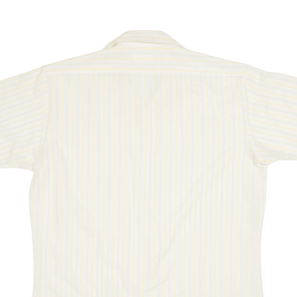 LITTLEWOODS Shirt Yellow Striped Short Sleeve Mens M Cheap