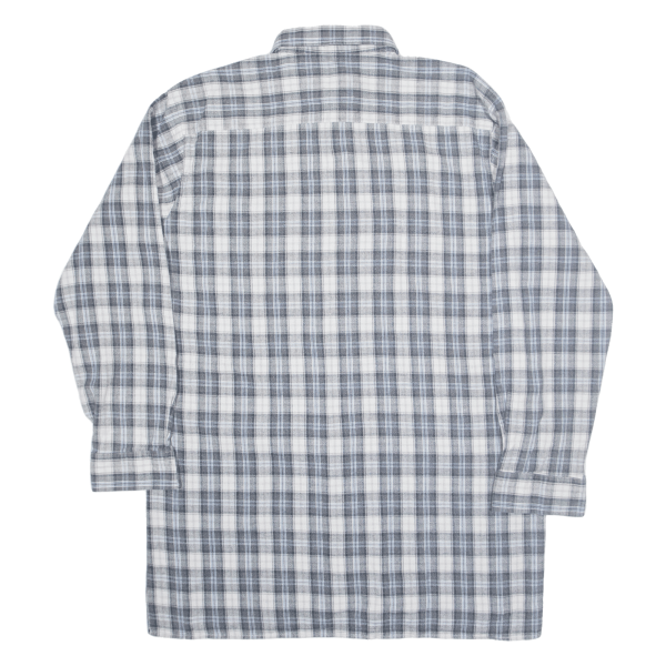 Shirt Blue Check Long Sleeve Mens L Supply