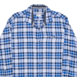 PIERRE CARDIN Modern Fit Flannel Shirt Blue Check Long Sleeve Mens L Online now