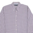 TOMMY HILFIGER Shirt Purple Check Long Sleeve Mens XL For Sale