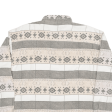 JACK MORGAN Shirt Grey Striped Long Sleeve Mens L Online Hot Sale