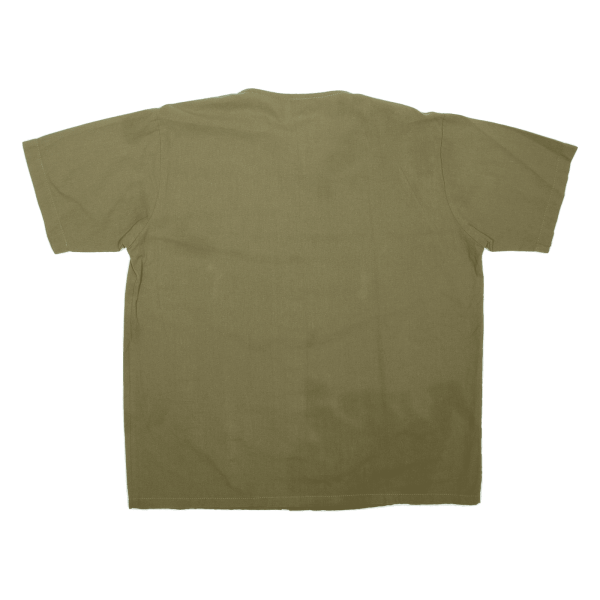 Plain Shirt Green Short Sleeve Mens XL Online Hot Sale