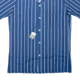 I MILLER Shirt Blue Striped Short Sleeve Mens S For Sale