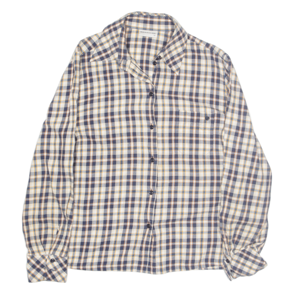 SOMMERMANN Shirt Blue Check Long Sleeve Womens M Online now