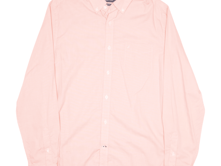 NAUTICA Slim Shirt Pink Check Long Sleeve Mens L For Cheap