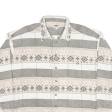 JACK MORGAN Shirt Grey Striped Long Sleeve Mens L Online Hot Sale