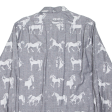 ATELIER JENNI Horses Shirt Grey Long Sleeve Mens XS Online Sale